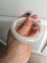Load image into Gallery viewer, 56.5 mm Certified type A 100% Natural sunny green/light purple/white Jadeite bangle W75-6542