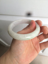 Load image into Gallery viewer, 56.5 mm Certified type A 100% Natural sunny green/light purple/white Jadeite bangle W75-6542