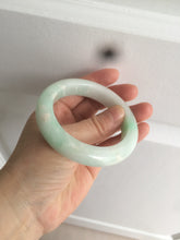Load image into Gallery viewer, 52.5mm Certified Type A 100% Natural sunny green/white Jadeite Jade bangle R84-1548