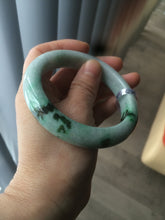 Load image into Gallery viewer, 59.2mm Certified Type A 100% Natural green/white Jadeite Jade bangle L7-7536