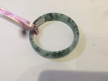 Load image into Gallery viewer, 52mm Certified Type A 100% Natural dark green floating flowers Jadeite Jade bangle E1-1526