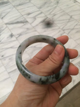 Load image into Gallery viewer, 55.3mm certified Type A 100% Natural dark green/purple Jadeite Jade bangle AC57-5788