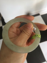 Load image into Gallery viewer, 52.5mm certified Type A 100% Natural icy green super thin Jadeite bangle N62-0415