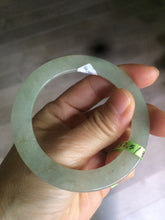 Load image into Gallery viewer, 52.5mm certified Type A 100% Natural icy green super thin Jadeite bangle N62-0415