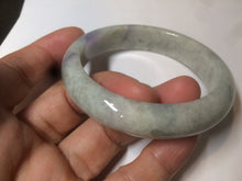 Load image into Gallery viewer, 53.8mm 100% natural Type A light green/purple jadeite jade bangle C49-2210