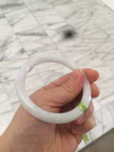 Load image into Gallery viewer, 55.2mm Certified 100% natural Type A green/purple/white round cut jadeite jade bangle R79-1885