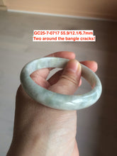 Load image into Gallery viewer, Sale! Certified type A 100% 55-61mm Natural green/white/purple Jadeite bangle group AG6