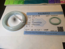 Load image into Gallery viewer, 57.6mm certified type A 100% Natural green jadeite jade bangle AS24-2107