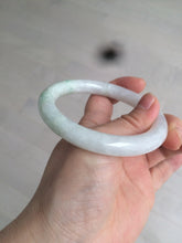 Load image into Gallery viewer, 57mm Certified type A 100% Natural sunny green/purple/white round cut Jadeite Jade bangle W71-6536