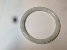 Load image into Gallery viewer, 57.3mm certified 100% natural white slim round cut jadeite jade bangle AF48-3454