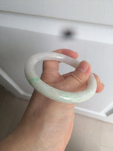 Load image into Gallery viewer, 57mm Certified type A 100% Natural sunny green/purple/white round cut Jadeite Jade bangle W71-6536