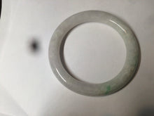 Load image into Gallery viewer, 57mm Certified type A 100% Natural sunny green/purple/white round cut Jadeite Jade bangle W71-6536