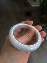 Load image into Gallery viewer, 53.5mm 100% natural Type A green/white jadeite jade bangle R76-5678