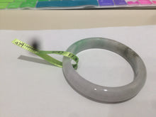 Load image into Gallery viewer, 51mm Certified Type A 100% Natural sunny green/black oval Jadeite Jade bangle AJ9-5097
