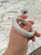 Load image into Gallery viewer, 53.5mm 100% natural Type A green/white jadeite jade bangle R76-5678