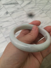 Load image into Gallery viewer, 55.5 mm Certified type A 100% Natural sunny green/white (白底青)/purple Jadeite bangle H160-1843