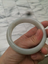Load image into Gallery viewer, 56.7mm Type A 100% Natural light green yellow Jadeite Jade bangle GC4