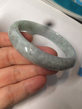 Load image into Gallery viewer, 58mm Certified Type A 100% Natural light green/gray Jadeite Jade bangle W76-4542