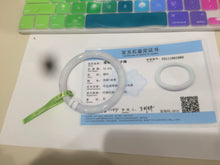 Load image into Gallery viewer, 55.2mm Certified 100% natural Type A green/purple/white round cut jadeite jade bangle R79-1885