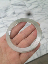 Load image into Gallery viewer, 54.9mm certified Type A 100% Natural icy green/white super thin Jadeite bangle Q33-0414