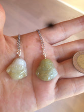 Load image into Gallery viewer, 100% Natural type A yellow happy buddha jadeite Jade pendant necklace AM19