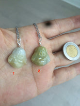 Load image into Gallery viewer, 100% Natural type A yellow happy buddha jadeite Jade pendant necklace AM19