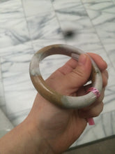 Load image into Gallery viewer, 58mm Certified 100% natural Type A yellow/brown/purple jadeite jade bangle A44-3379