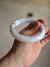 Load image into Gallery viewer, 59.4mm Certified type A 100% Natural light green/light purple/white Jadeite bangle J109-0514