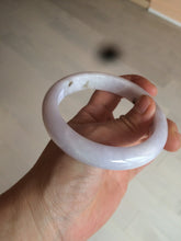 Load image into Gallery viewer, 59.4mm Certified type A 100% Natural light green/light purple/white Jadeite bangle J109-0514