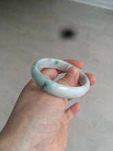 Load image into Gallery viewer, 52mm certified Type A 100% Natural green/white oval Jadeite Jade bangle AR70-4208