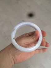 Load image into Gallery viewer, 59.4mm Certified type A 100% Natural light green/light purple/white Jadeite bangle J109-0514