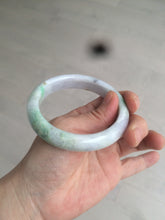 Load image into Gallery viewer, 58mm Certified Type A 100% Natural sunny green/purple Jadeite Jade bangle N84-0624