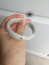 Load image into Gallery viewer, 52mm certified Type A 100% Natural green/white oval Jadeite Jade bangle AR70-4208