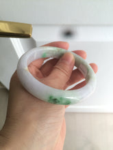 Load image into Gallery viewer, 58mm Certified Type A 100% Natural sunny green/purple Jadeite Jade bangle N84-0624