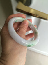 Load image into Gallery viewer, 58mm Certified Type A 100% Natural sunny green/purple Jadeite Jade bangle N84-0624