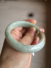 Load image into Gallery viewer, Sale! 53.9mm Type A 100% Natural light green/brown/red Jadeite Jade bangle Q91-8624