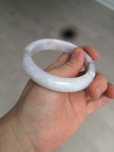Load image into Gallery viewer, 56.5mm Certified type A 100% Natural light green/light purple/white Jadeite bangle J108-0529