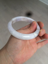 Load image into Gallery viewer, 56.5mm Certified type A 100% Natural light green/light purple/white Jadeite bangle J108-0529