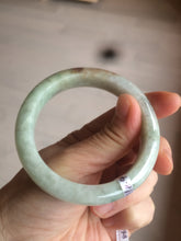Load image into Gallery viewer, Sale! 53.9mm Type A 100% Natural light green/brown/red Jadeite Jade bangle Q91-8624