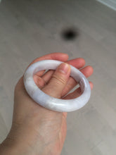 Load image into Gallery viewer, 56.5mm Certified type A 100% Natural light green/light purple/white Jadeite bangle J108-0529