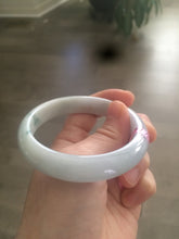 Load image into Gallery viewer, 56mm Type A 100% Natural green/white Jadeite Jade bangle Z15