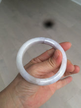 Load image into Gallery viewer, 56.5mm Certified type A 100% Natural light green/light purple/white Jadeite bangle J108-0529