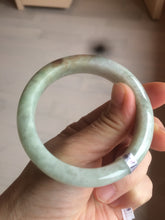 Load image into Gallery viewer, Sale! 53.9mm Type A 100% Natural light green/brown/red Jadeite Jade bangle Q91-8624