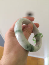 Load image into Gallery viewer, Sale! 57.4 mm Certified Type A 100% Natural green/purple/yellow(福禄寿) Jadeite Jade bangle Q92-2410