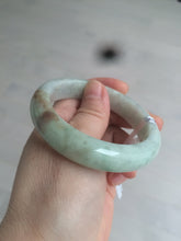 Load image into Gallery viewer, Sale! 53.9mm Type A 100% Natural light green/brown/red Jadeite Jade bangle Q91-8624