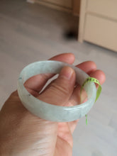 Load image into Gallery viewer, 52.7mm certified Type A 100% Natural white light green/white/black thin Jadeite Jade bangle AJ19-1060
