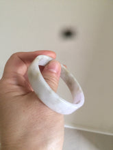 Load image into Gallery viewer, 51.5mm Certified Type A 100% Natural light purple/yellow/brown square Jadeite Jade bangle AC60-8067