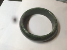 Load image into Gallery viewer, 60.5mm 100% Natural dark green/black nephrite Jade(碧玉) bangle HF17
