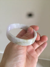 Load image into Gallery viewer, 51.5mm Certified Type A 100% Natural light purple/yellow/brown square Jadeite Jade bangle AC60-8067