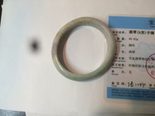 Load image into Gallery viewer, 50.5mm Certified Type A 100% Natural sunny green/purple oval Jadeite Jade bangle AT1-0683